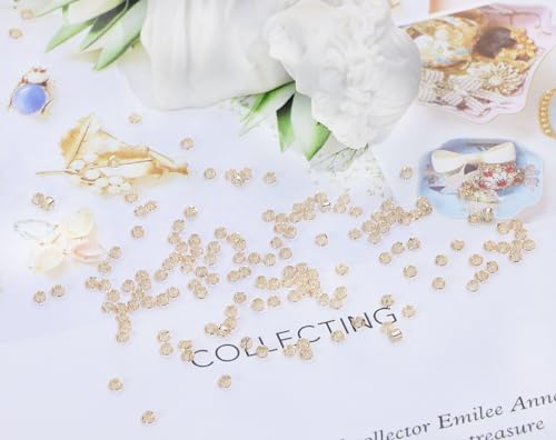Round Glass Beads Penta Angel 2200Pcs 2mm Mini Craft Loose Spacer Pony Beads for Earring Bracelets Necklace Waist Beads Jewelry Making(Champagne) - color: Champagne