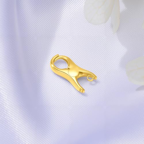 14K Yellow Gold Jewelry Clasp Necklace Extender Clasp Bracelet Extension Connector for DIY Necklace Bracelet Anklet Jewelry Making, 14K Gold Clasp for DIY Jewelry Making (Style 2) - style: Style 2