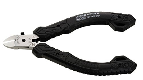 ENGINEER NS-06 Precision Mini Side Cutter, Micro Nippers, Professional Grade, ESD Safe with Hardened Carbon Steel Undercut Jaws ideal for work on PCB - size: 112 mm