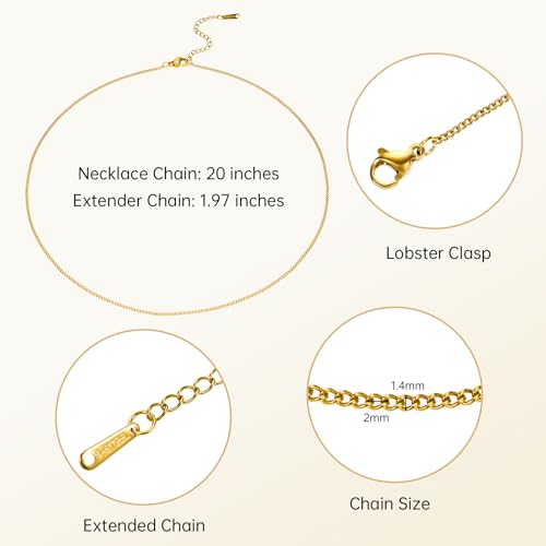 SMYHTGLIF 20 Inches Stainless Steel Chain Bulk for Jewelry Making 12 Pcs Gold Curb Cuban Necklace Jewelry Making Supplies - color: Gold Curb, size: 20 inches
