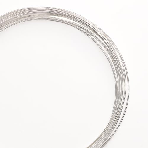 BEADIA Silver Plated Wire 0.7mm 5 Meters Bead Cord for Bracelet Necklace Charm Beading Jewelry Making Findings - size: 0.7mm, style: Silver