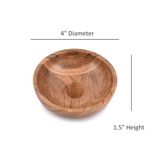 Samhita Jewelry Towers Acacia Wood for Jewelry,Jewelry Ring Holder Cone Shaped Display Stand for Engagement or Wedding Rings (4" x 4" x 1.5")