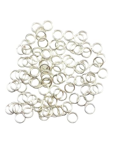 100pcs 925 Sterling Silver Open Jump Rings, 22 Gauge 4.4mm OD/3.2mm ID Made in USA by CRAFT WIRE - size: 4.4mm OD/3.2mm ID