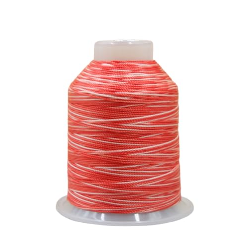 0.8mm Segment Dyed Twisted Silk Cord Trim 3-Ply Twine Thread Braided Polyester String for DIY Crafts,Macrame, Pendants,Jewelry,Friendship Bracelets,Necklaces 270 Yards（Red） - color: Red