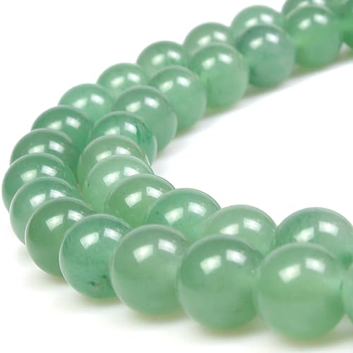 MJDCB Natural Stone Beads Green Aventurine Round Loose Beads for Jewelry Making DIY Bracelet Necklace (4mm) - color: Aventurine, size: 4mm