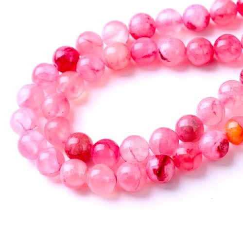 Blood Red Persian Jade Stone Beads for Jewelry Making DIY Bracelet Necklace Jewelry Making 1 Strand 15.5inch 4MM - color: Blood red Persian jade, size: 4MM
