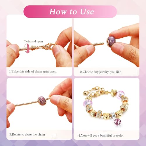 Bracelet Chains for Jewelry Making, 15 PCS Stainless Steel Snake Chain Bracelets,DIY Jewelry Making, Unisex Charm Bracelet Craft Supplies for Women Men.