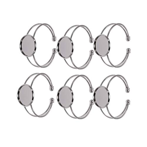 EXCEART Copper Bracelet Bottom Holder 2.36X1.96X0.98In Round Plate Y Shape for Diy Jewelry Making Kit with Bangle Bracelets and Custom Wrist Chains - color: Silver, size: 5*2.5cm