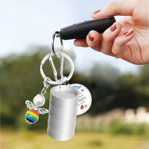 3-Tier Traveling Jewelry Holder Keychain, Backpack Jewelry Ring Keeper Keychain for Earrings, Necklaces, Wedding Ring Holder Keychain for Gym Sports Bag, Silver - color: Silver