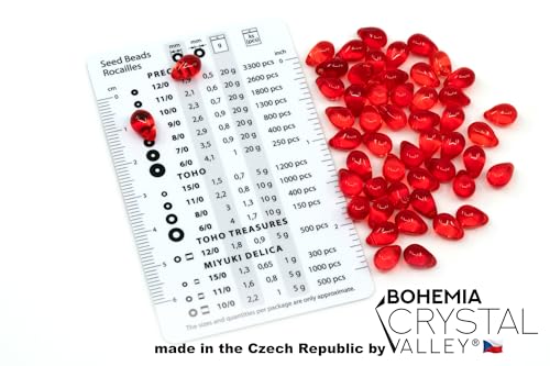 Czech 50-Piece Glass Beads, 6x9mm, Teardrop Siam Red - color: Siam Red