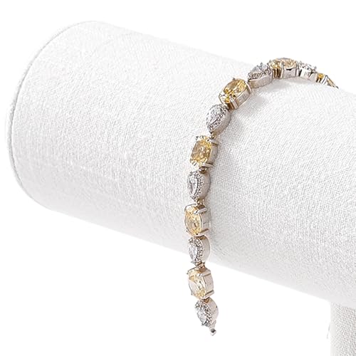 Oirlv Linen T-bar Bracelet Watch Organizer Display Stand Professional Jewelry Bracelet Display for Selling (Creamy-white,Linen) - color: Creamy-white,Linen