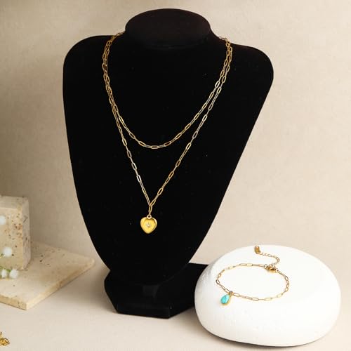 20 PCS Paperclip Chain Bracelet Necklace Kit Stainless Steel Charm Bulk Chains with Extender for DIY Jewelry Making Supplies Accessories (Gold + Steel - color: 2.5x6.5mm Gold Silver