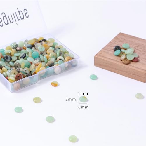 Natural Amazonite Disk Stone Spacer Beads 6x2mm 38cm/str Flat Rondelle Loose Semi Gemstone Caps for Making Bracelets Necklace - color: Amazonite