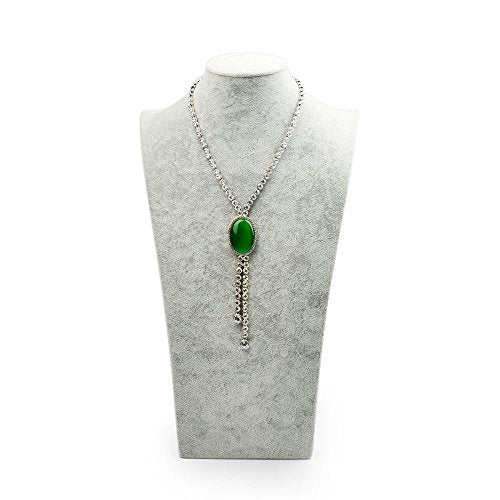 Oirlv Velvet 3-Dimensional Jewelry Stand Necklace Pendant Chain Jewelry Bust Display Holder (H15.16) - size: H15.16"