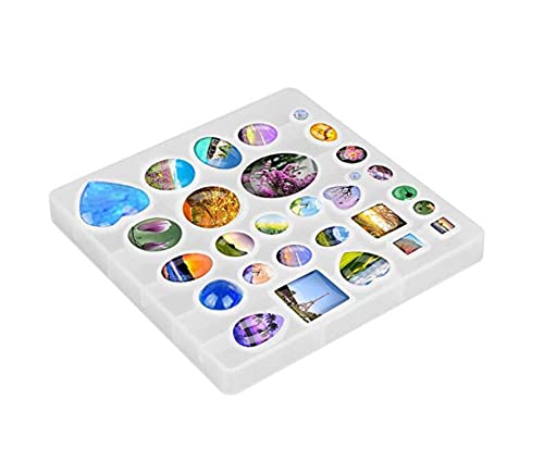 2 Pcs Gem Jewelry Casting Mold,Resin Jewelry Casting Molds for Making Earrings Jewelry Making Crafting Projects - color: mix-small