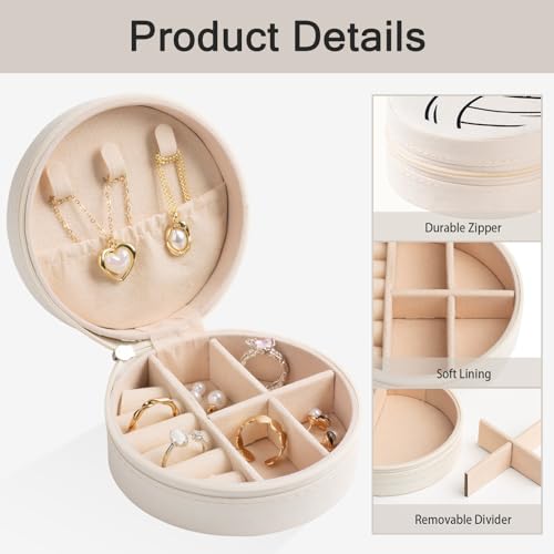 18-Pack Volleyball Travel Jewelry Case Round Volleyball Stuff Portable Jewelry Organizer Storage Case for Team Athletes & Sports Enthusiasts Christmas Events & Milestones - style: Volleyball-18