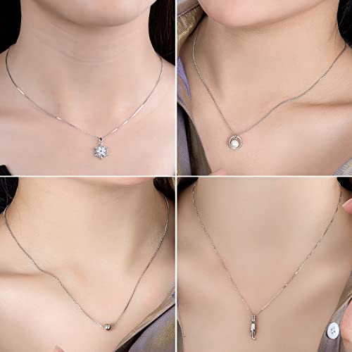 Dankadi Italian 925 Sterling Silver Necklace For Women 0.9mm Box Chain 1.3mm Rolo Chain O-Chain Lobster Claw Clasp - Pendant Chain - 16 "18" 20 "22" 24 "26" Jewelry Gift - color: Box Chain, size: 28 inches