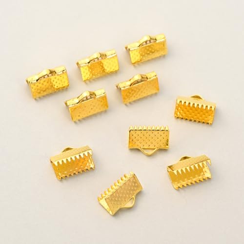 GSHLLO Jewelry Making Supplies Kit Jewelry Findings Starter Kit Earring Repairing Open Jump Rings Bracelet Necklace Lobster Clasps with Box for DIY Crafts Golden - color: Golden