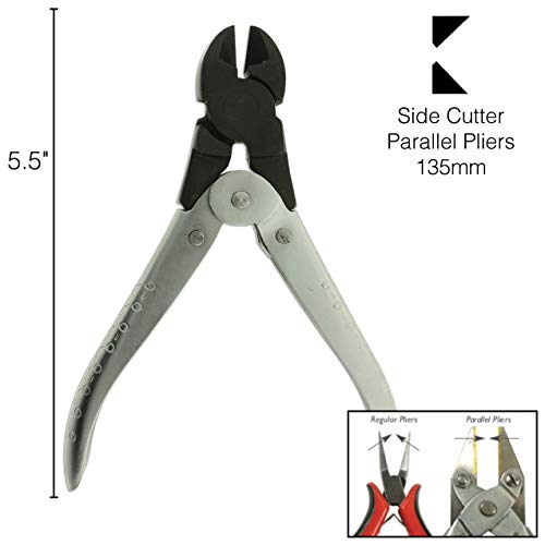 The Beadsmith Side Cutter Parallel Plier, 5.5 inches (140mm), Steel Tool for Jewelry Making, no Spring - style: Side Cutter - 140mm