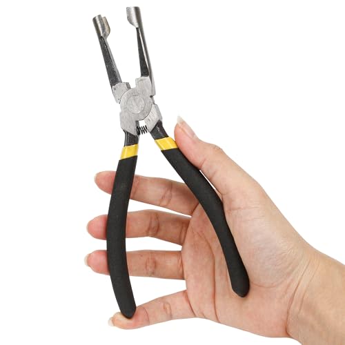 LED Pixel Plier, Insulated Gripping Pusher Clamp Tool, Specialty Plier Forceps for Perforated Word Row Hole, Piercing String, Cloth Lamp Light Bulb, Advertising Production Line Lights