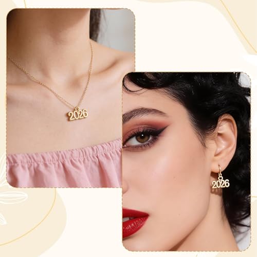 120 PCS 2026 Year Charms, Mini Signet Charms Zinc Alloy Graduation Tassel Pendants for DIY Jewelry Making Necklace Bracelet Keychain Decoration(Gold and Silver)