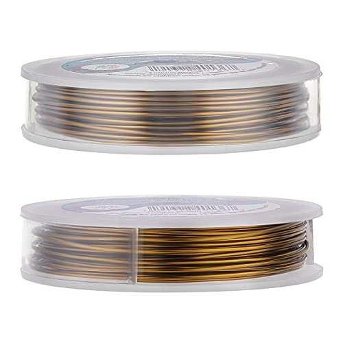 BENECREAT 18-Gauge Jewelry Beading Copper Wire, Tarnish Resistant Antique Bronze Metal Wire for Jewelry Craft Making, 33-Feet/11-Yard - color: Antique Bronze, size: 18-Gauge(33-Feet/11-Yard)