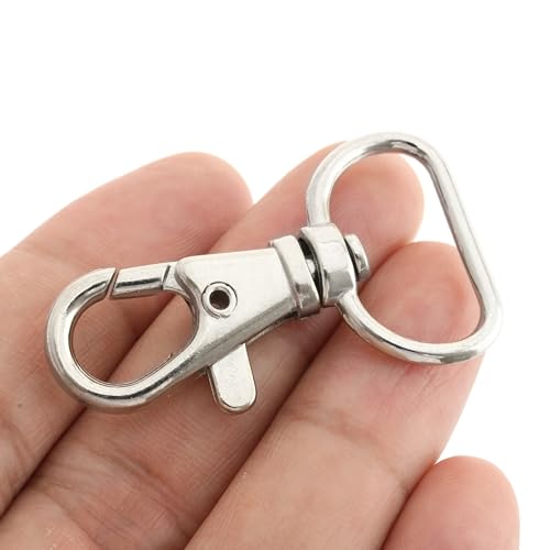 CRAFTMEMORE 3/4 Inch Trigger Snap Hooks Classic Swivel Lobster Claw Clasps Purse Lanyard Clip 20 Pack CSPS (Silver) - color: Silver