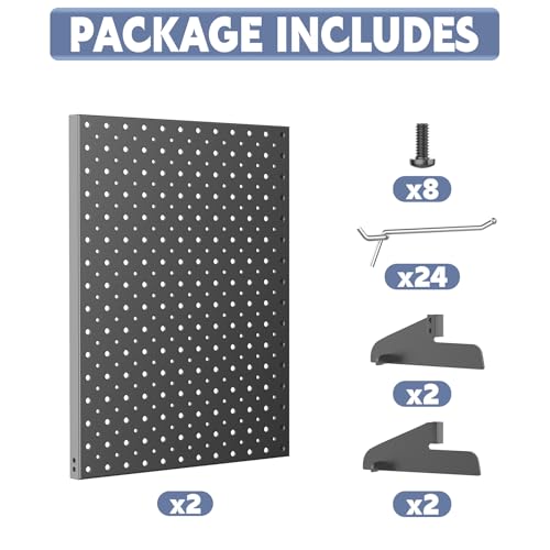 WALMANN Metal Tabletop Pegboard Display Stand for Craft Shows, 12" x 16" Countertop Peg Board with Hooks for Jewelry & Accessories (Black Pegboard with Hooks) - style: Black Pegboard with Hooks