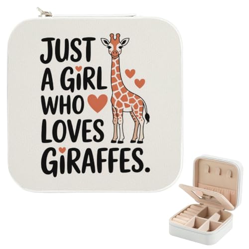 Giraffe Gifts for Women Just A Girl Who Loves Giraffes Jewelry Mini Travel Case Giraffes Gift Graduation Christmas Gift Travel Jewelry Box Birthday Gifts for Women Girls Sister Bride - color: Just A Girl Who Loves Giraffes