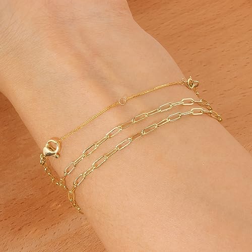 18K Solid Gold Extender for Necklace Bracelet Real Durable Adjustable Chain Gold Extension for Women 2 Inches - color: A