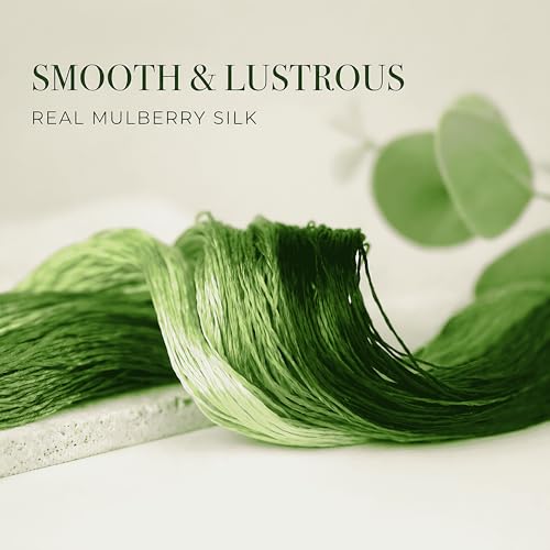 Mulberry Silk Floss Embroidery Thread Floss-Cross Stitch Threads China Silk Woven Jewelry Threads DIY Sewing Kits (109) - color: 109