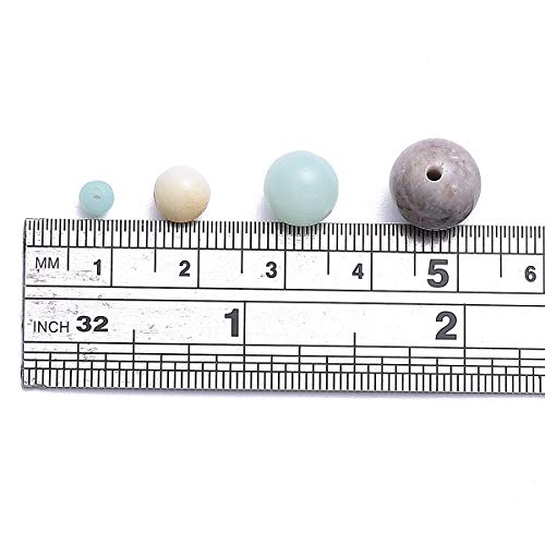 BEADIA Natural Amazonite Jade Stone Round Loose Semi Gemstone Beads for Jewelry Making 4MM 89PCS - color: Amazonite Jade, size: 4mm