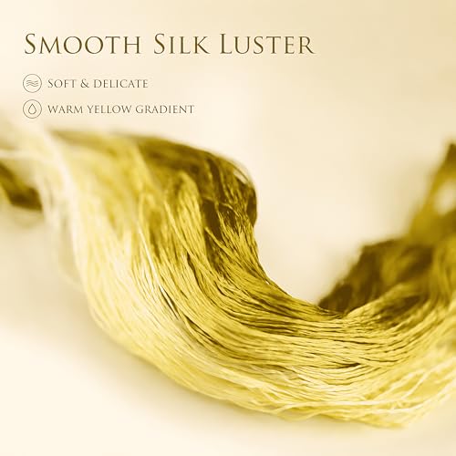 Natural 100% Silk Thread, Handmade Embroidery Thread Silk Floss 8 Colors 110m Each (63) - color: 63