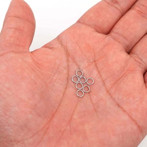 1000PCS 5mm 0.7mm Thickness 21 Gauge Stainless Steel Jump Rings, Unwelded Metal Round O Rings for Necklace Bracelet Keychain Chainmail Jewelry Making - size: 5mm OD-0.7mm Thick-21 Gauge