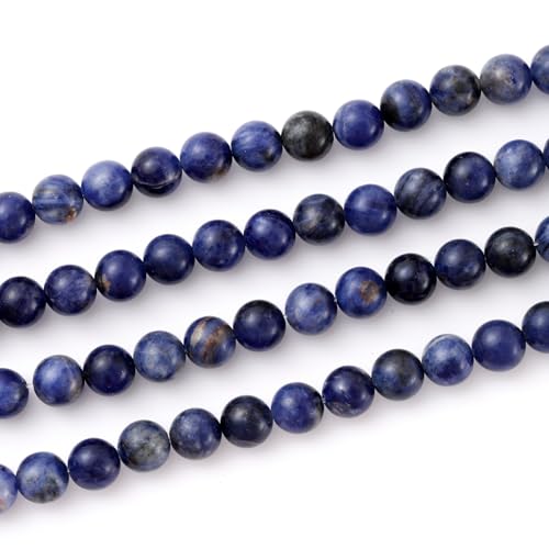 6mm 60pcs DIY Natural Blue Lace Agate Stone Beads Round Healing Crystal Gemstone Loose Beads for Jewelry Making Handmade Bracelet Necklace - color: Blue Lace Agate, size: 6mm