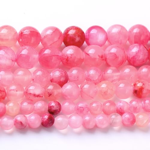 Blood Red Persian Jade Stone Beads for Jewelry Making DIY Bracelet Necklace Jewelry Making 1 Strand 15.5inch 4MM - color: Blood red Persian jade, size: 4MM