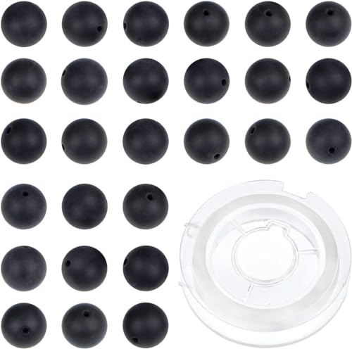 210pcs Natural Crystal Beads Stone Gemstone Round Energy Healing Loose Beads with Stretch Cord for Jewelry Making Bracelets Anklets (4mm 210pcs, Matte Black Onyx) - color: Matte Black Onyx, size: 4mm 210pcs
