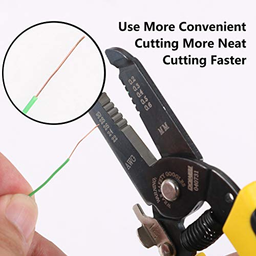 DOWELL 22-30 AWG Wire Stripper Wire Stripping Tool Wire Cutter And Multi-Function Hand Tool，Professional Handle Design And Refined Craftsmanship.