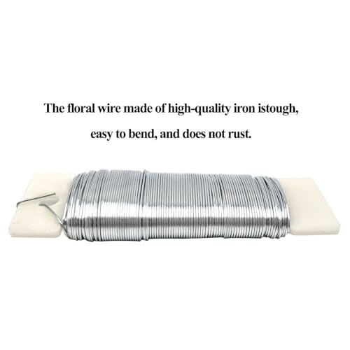 22 Gauge Silver Metal Floral Wire, 38 Yards/35 Meters,for Christmas Wreaths,Tree Decoration,Flower Arrangement,Craft Wire,Flower Wire,Garden Wires,Flowers Bouquet Accessories,Jewelry Wires DIY - size: 22Gauge-Silver-1P/38Yards