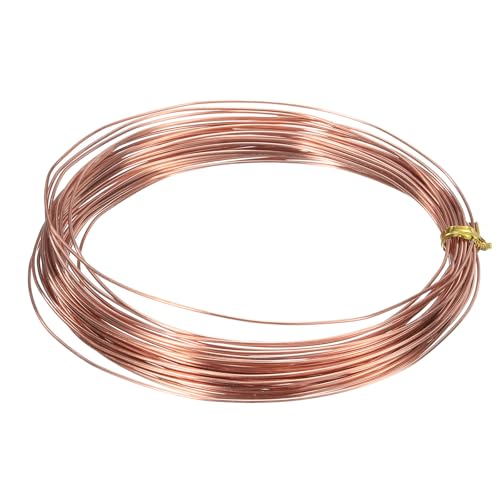 uxcell Pure Copper Wire 99.99% 20 Gauge 0.8mm 10m/33 ft Tarnish Resistant | Soft Craft Copper Wire Jewelry Wire for Jewelry Making Beading DIY Crafts Supplies,Copper - size: 20 Gauge 0.8mm