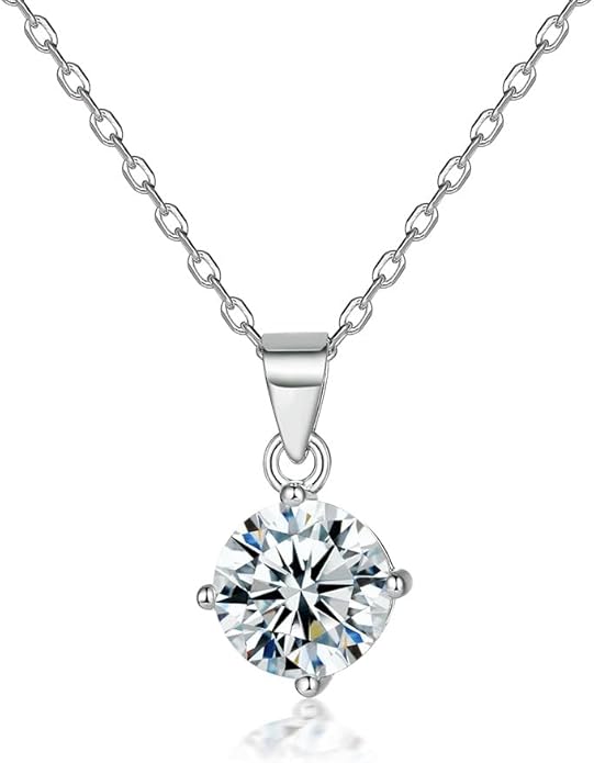 Gemlux 14K Gold Moissanite Stud Earrings Diamond Ring Necklace Set, Women's Luxury Three-Piece Jewelry Set, Classic Diamond-Inspired Design