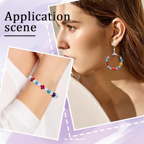 SUNNYCLUE 1 Box 250Pcs Cross Beads Mini Small Colorful Cross Charms Bulk Easter Synthetic Turquoise Stone Cross Bead Tiny Pocket Crosses Crucifix Loose Spacer Beads for Jewelry Making Kits Adult - color: 250pcs 8x8mm Colorful Cross Beads
