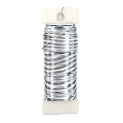 22 Gauge Silver Metal Floral Wire, 38 Yards/35 Meters,for Christmas Wreaths,Tree Decoration,Flower Arrangement,Craft Wire,Flower Wire,Garden Wires,Flowers Bouquet Accessories,Jewelry Wires DIY - size: 22Gauge-Silver-1P/38Yards