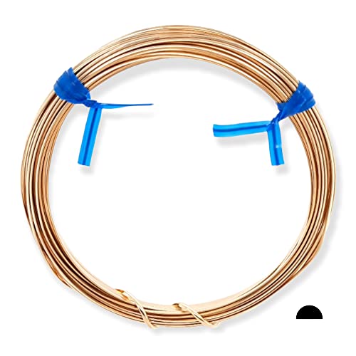 10 Gauge, 14/20 Yellow Gold Filled Wire (Half Round) Half Hard 14K Gold Filled Made in USA - 1FT by CRAFT WIRE