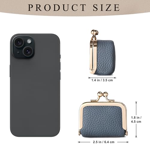 Zivyes Mini Jewelry Box Travel Small Coin Purse Organizer Case Genuine Leather Tiny Size (Light Blue) - color: Light Blue