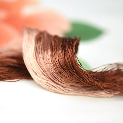 Mulberry Silk Floss Embroidery Thread Floss-Cross Stitch Threads China Silk Woven Jewelry Threads DIY Sewing Kits (117) - color: 117