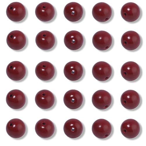 100Pcs 6mm Cinnabar Beads for Jewelry Making, Natural Round Loose Gemstone Stone Bead for Necklace Bracelets, Crafts for Adults with Crystal Stretch Cord - color: Cinnabar, size: 6mm