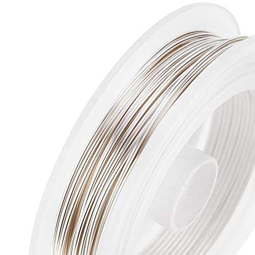 BENECREAT 18 Gauge Tarnish Resistant Copper Wire Silver Jewelry Beading Wire for Bracelet Necklace Jewelry Making, 33-Feet/11-Yard - color: Silver, size: 18-Gauge(33-Feet/11-Yard)