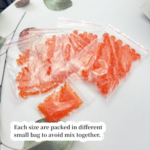 600pcs Crystal Glass Beads 3mm 4mm 6mm 8mm 10mm Rondelle Faceted Crystal Beads Spacer Beads for Necklace Bracelet Earrings DIY Jewelry Crafts Making Supplies(Orange Red) - color: Orange Red