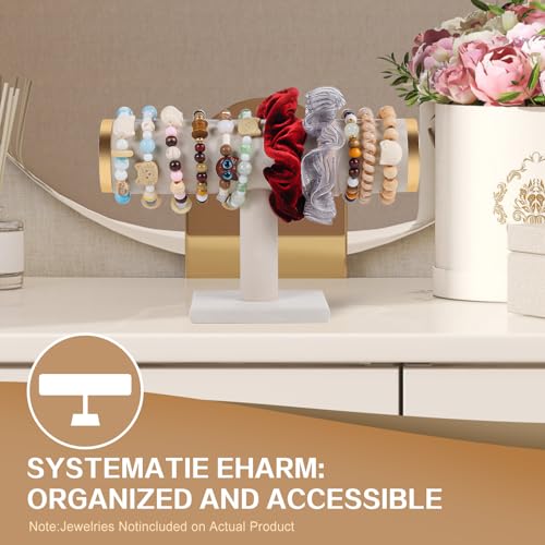 T-Bar Bracelet Display Stand for Selling, Jewelry Storage, Bracelet Holder Stand, Bangle, Jewelry Business Supplies, Watch Holder for Women & Men (Beige with Metal Lid) - color: Beige + metal lid